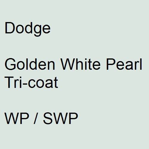 Dodge, Golden White Pearl Tricoat, WP / SWP.